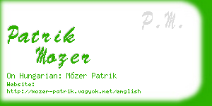 patrik mozer business card